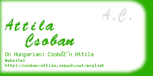 attila csoban business card